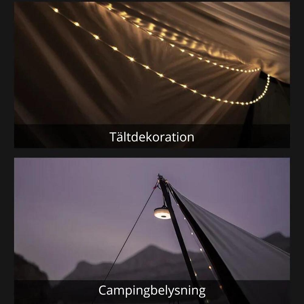 Sammenrullbar LED-sløyfe | Campingbelysning